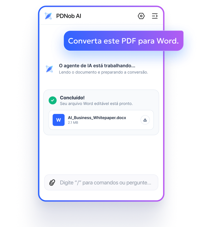 Agente de IA em um PDF