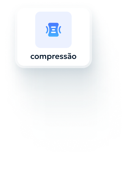 Depois da compressão - tamanho de arquivo menor