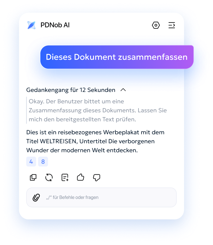 Extrahierte Kernpunkte aus einem PDF
