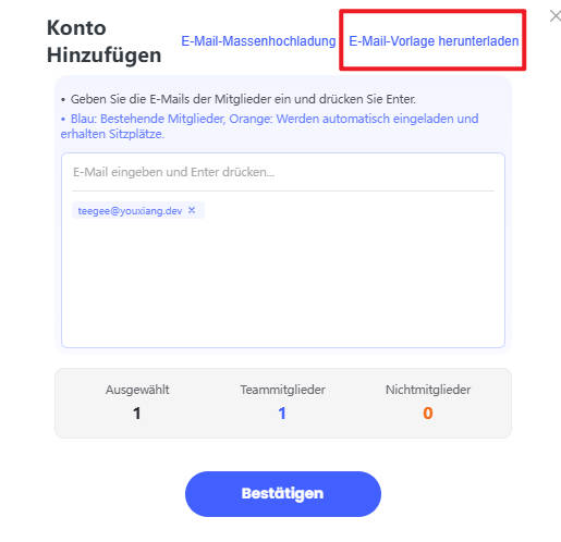 Mitglieder in Stapeln hinzufügen