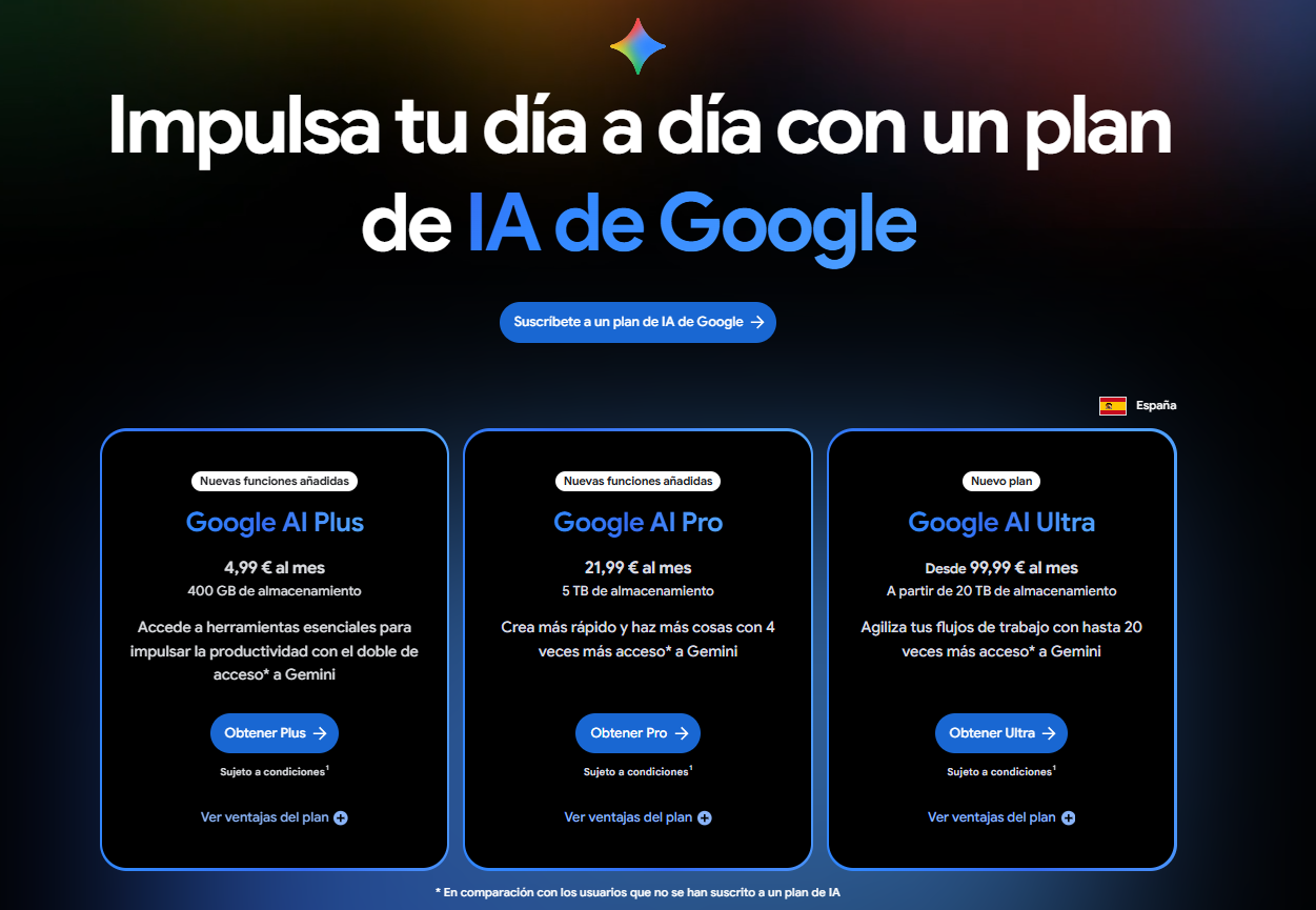 planes de Google AI