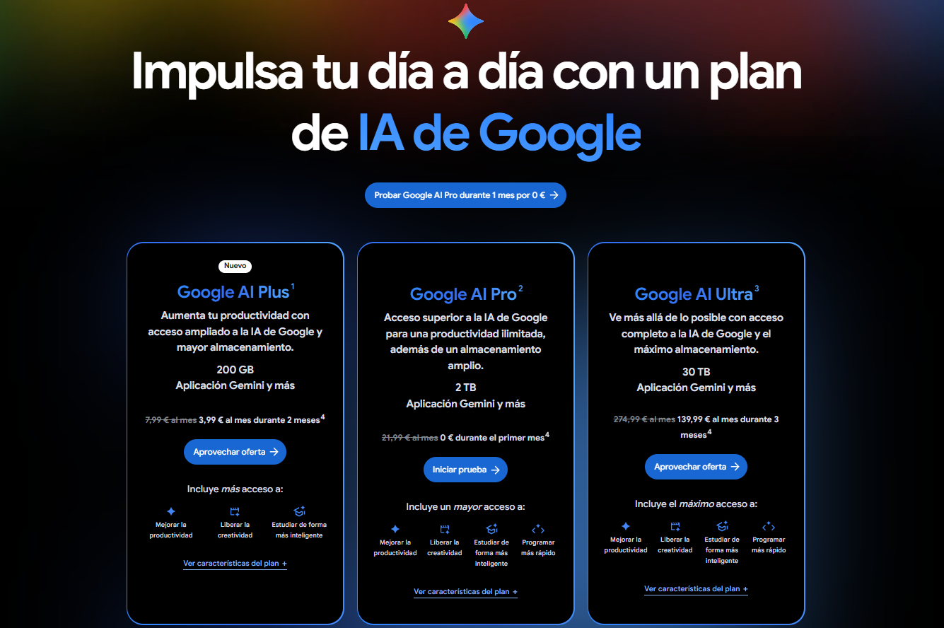 planes de Google AI
