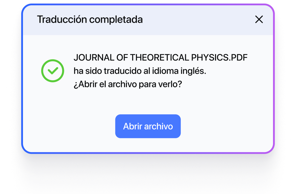Translated text within a PDF document