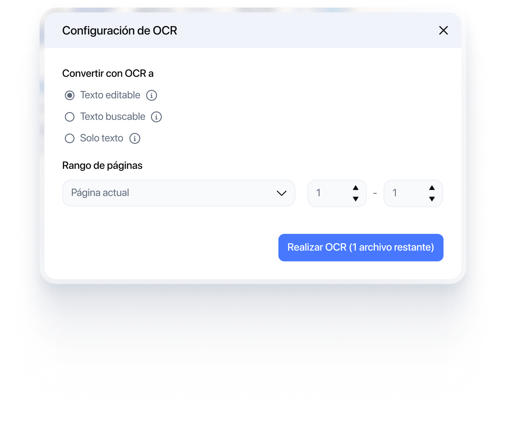 OCR text recognition feature demonstration