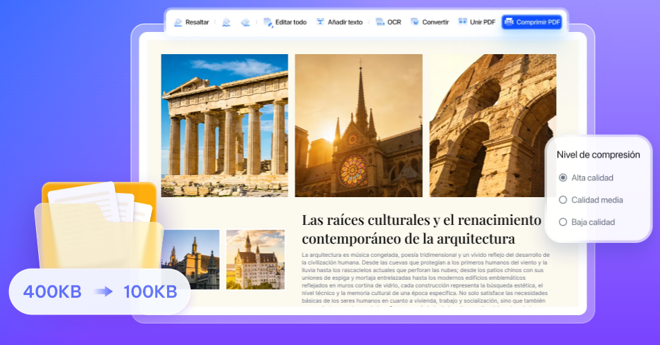 Compresión optimizada y de alta calidad