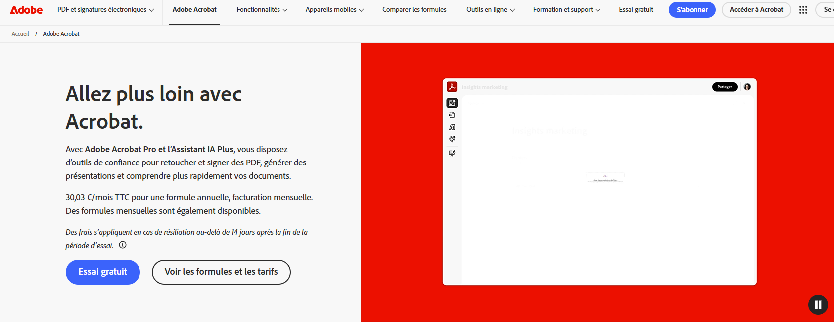 Adobe Acrobat pour traduire un PDF avec l'IA