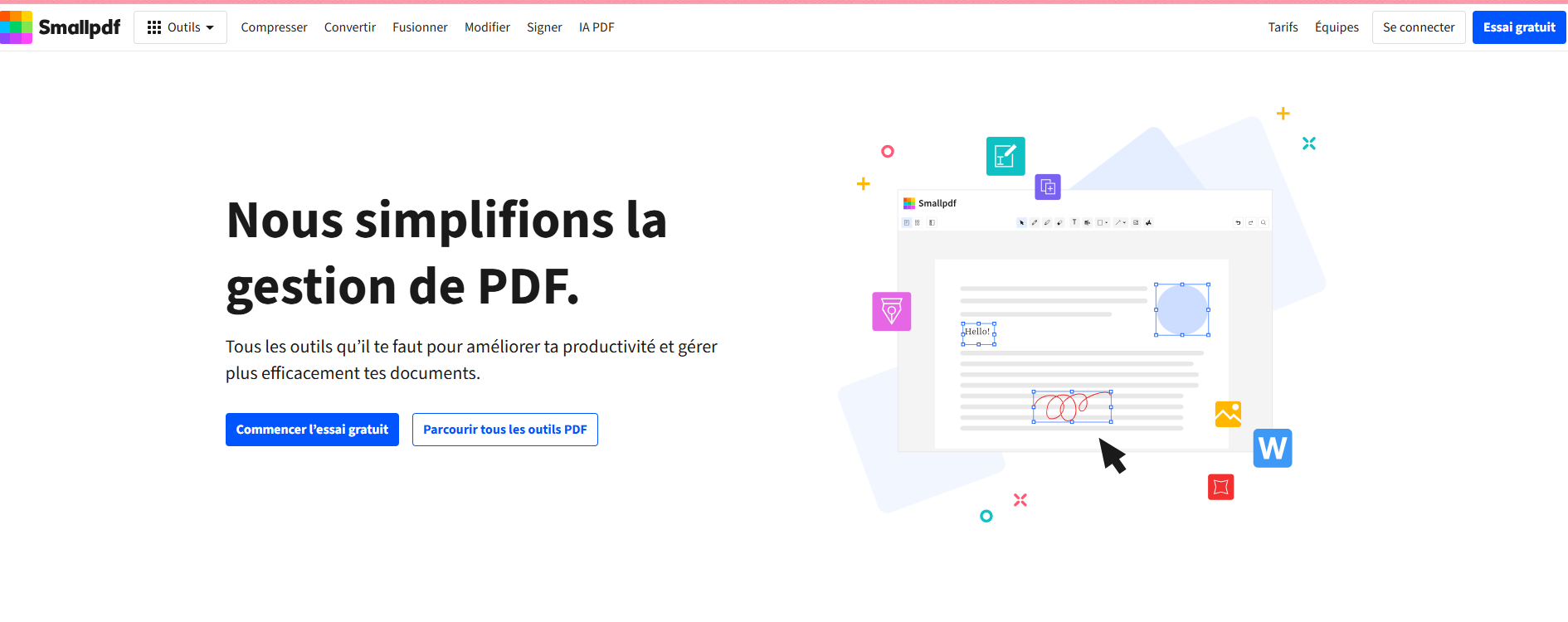 Smallpdf outil PDF en ligne