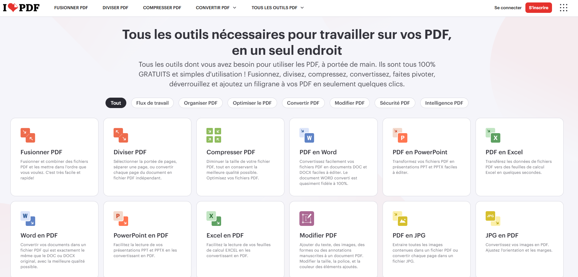 convertir un PDF scanné en Word avec iLovePDF