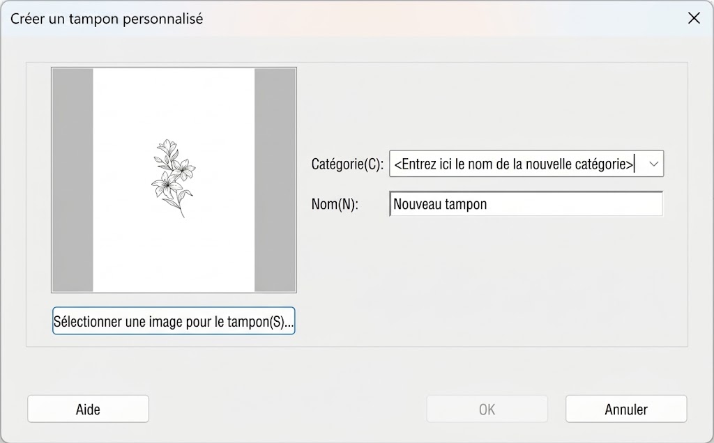 Créer un nouveau tampon dans Adobe Acrobat
