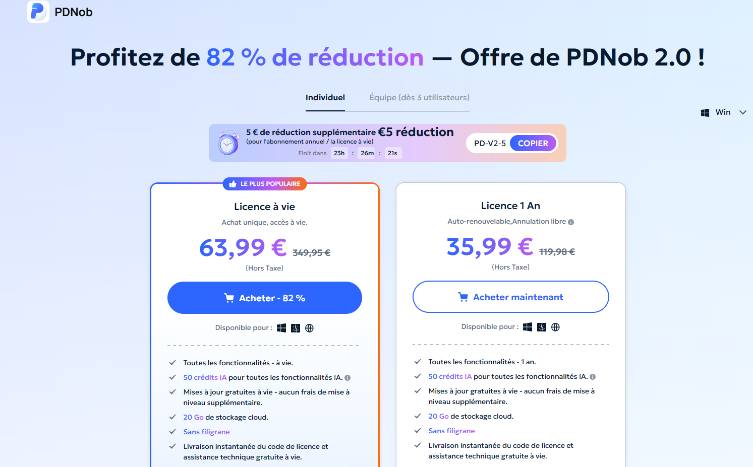 prix pdnob