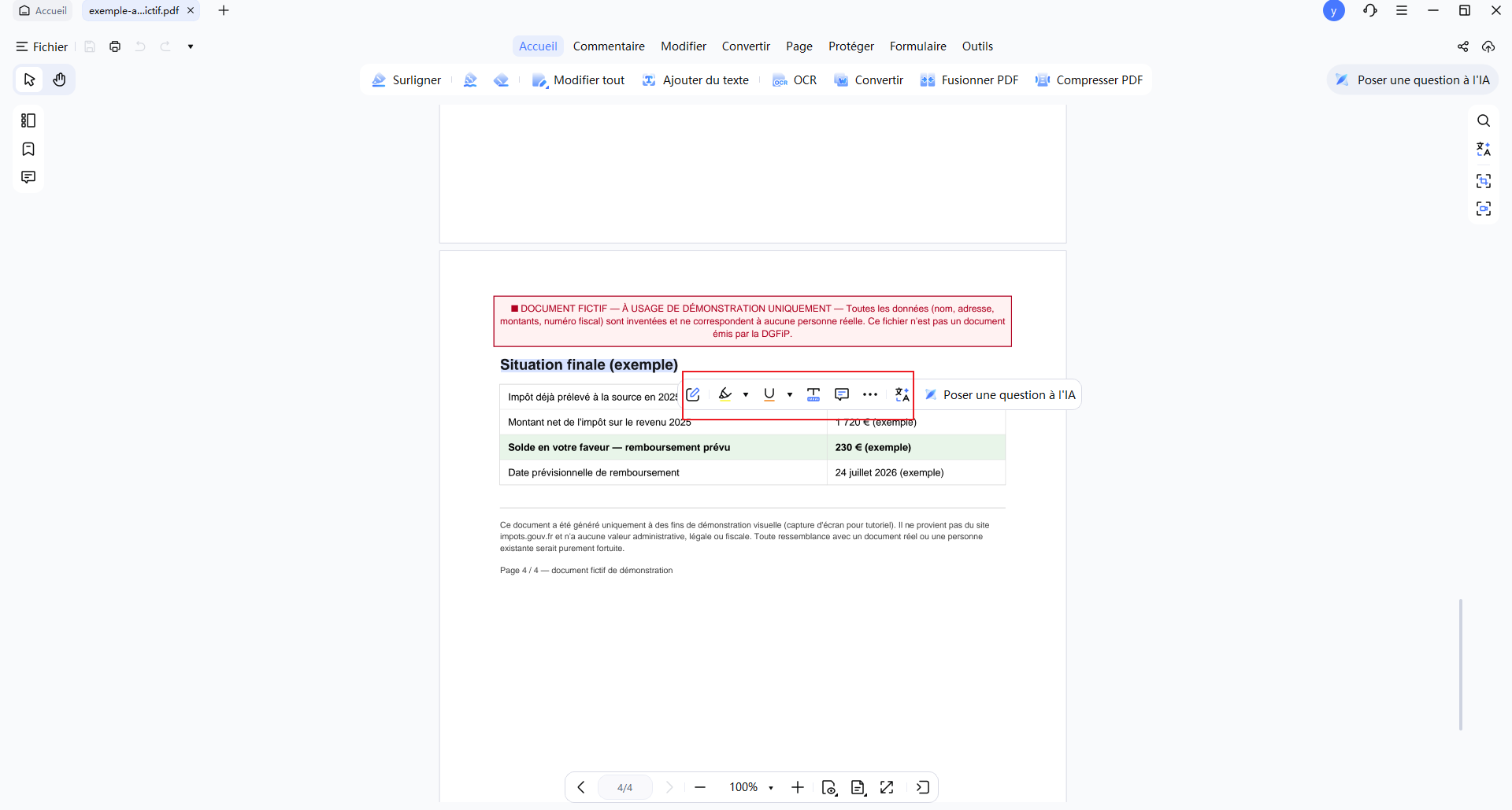 Marquer pdf dans pdnob