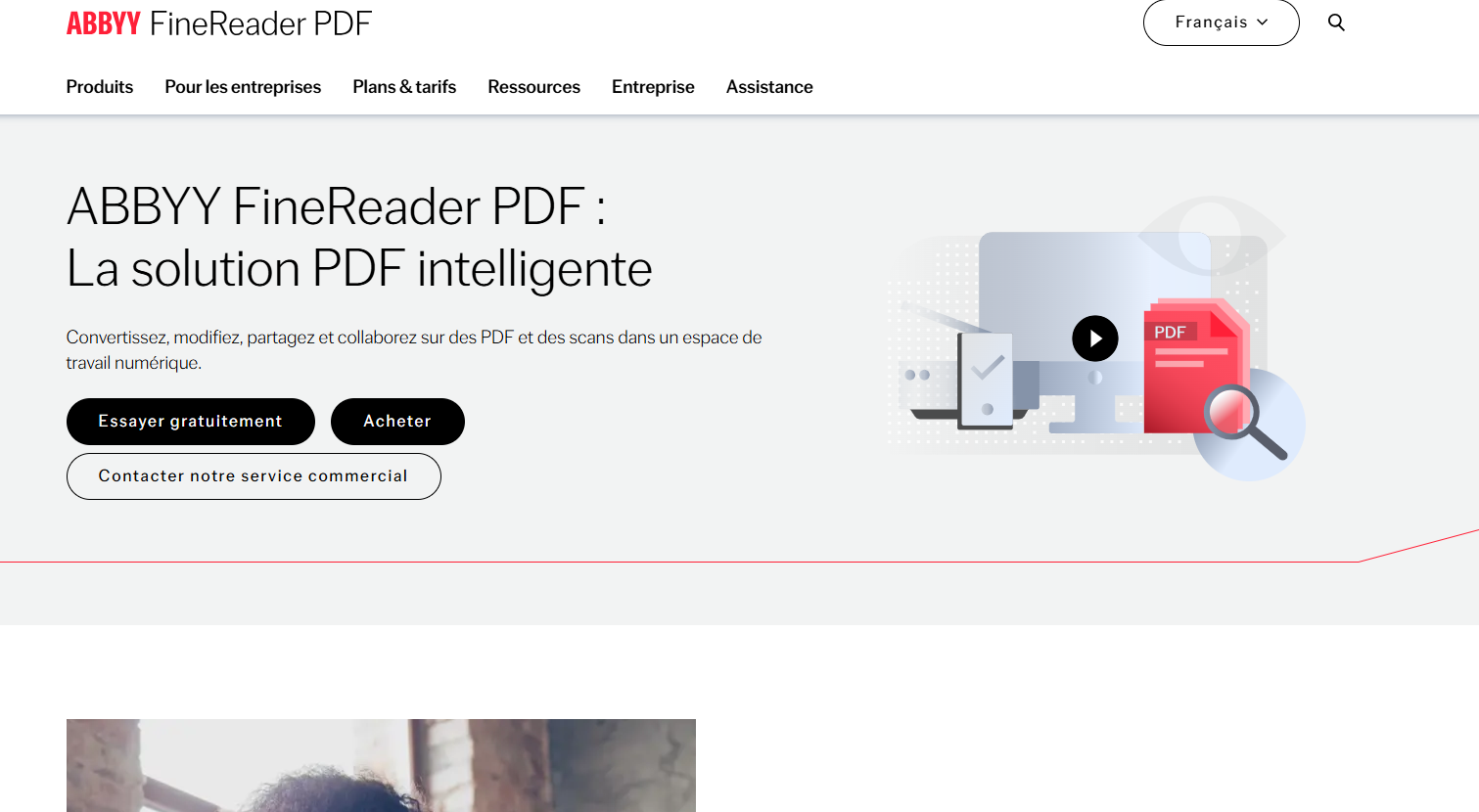 page principale du abbyy finereader  
