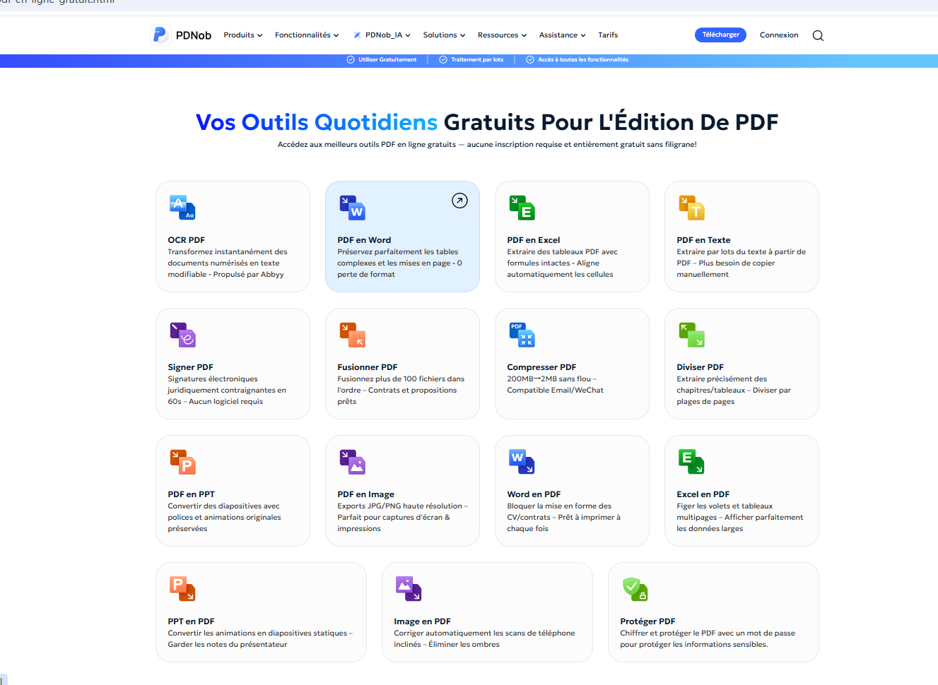 PDNob : modifier gérer son PDF 