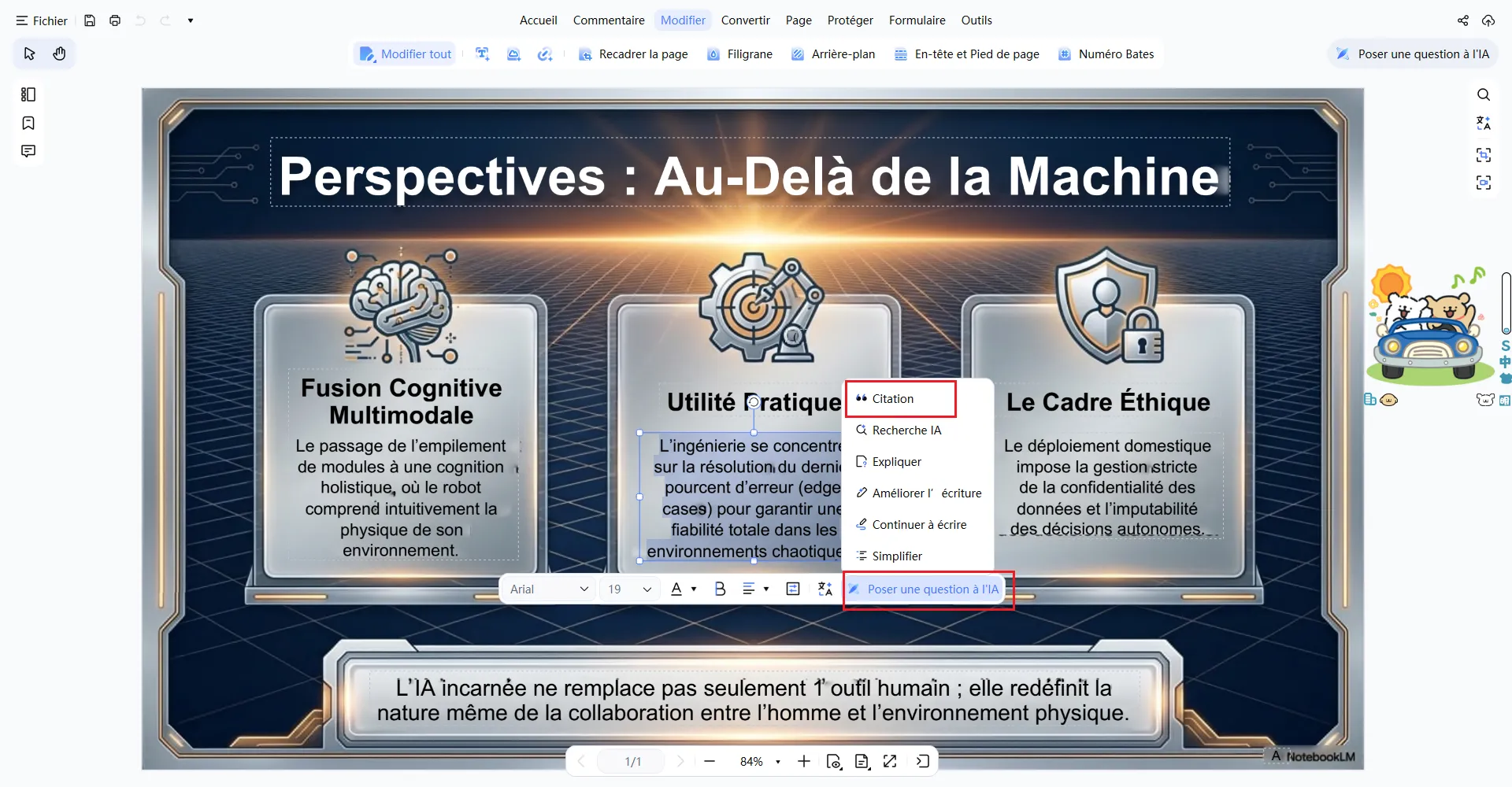 Workflow complet d'analyse et modification PDF avec PDNob