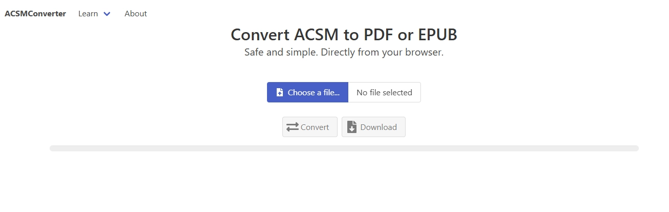 convertisseur ACSM en PDF en ligne