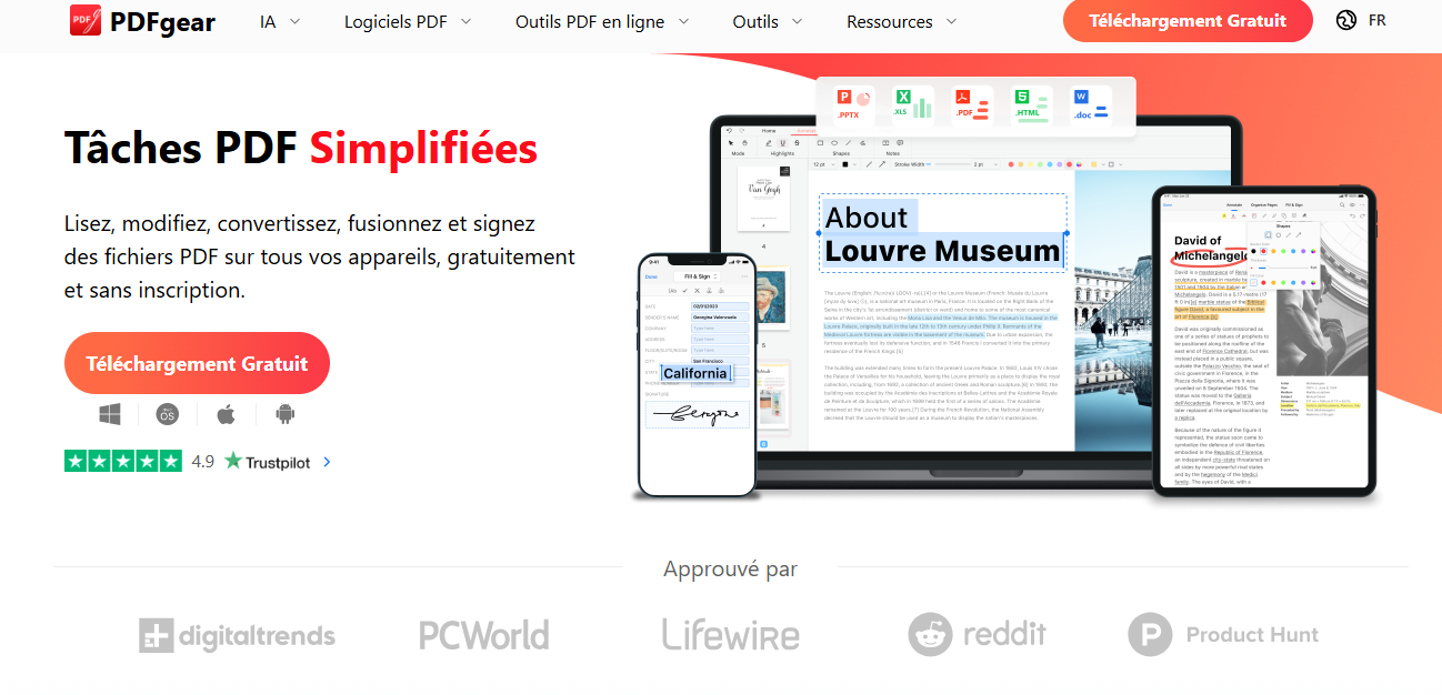 PDFgear, une alternative gratuite à Adobe Acrobat