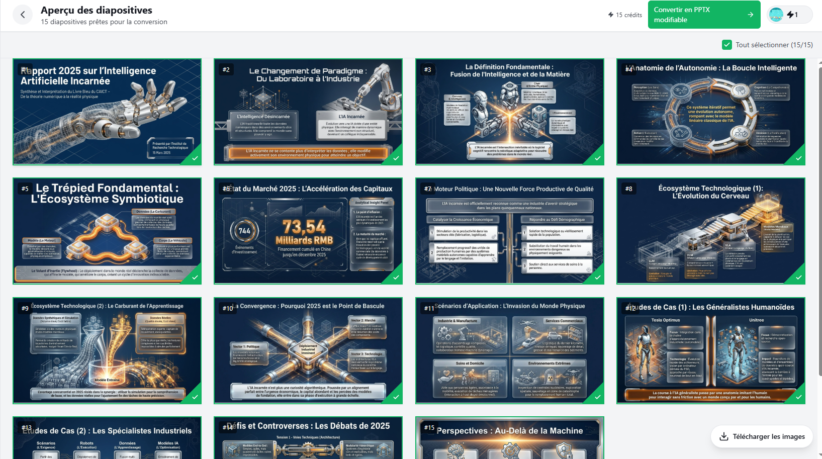Codia AI Noteslide convertissant un NotebookLM en PPT