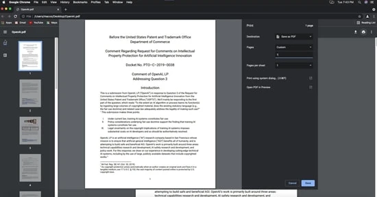 Rogner un PDF avec Chrome