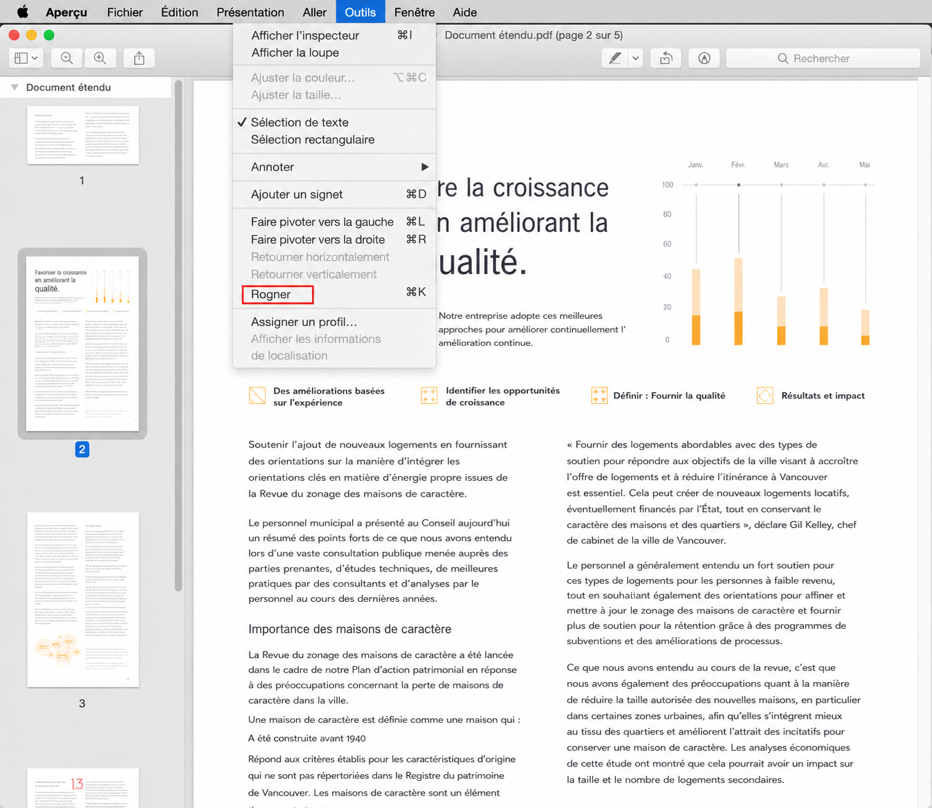 Rogner un PDF sur Mac
