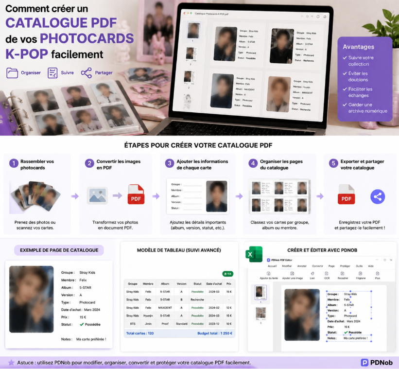 les etapes du=e editer les catalogues K-pop