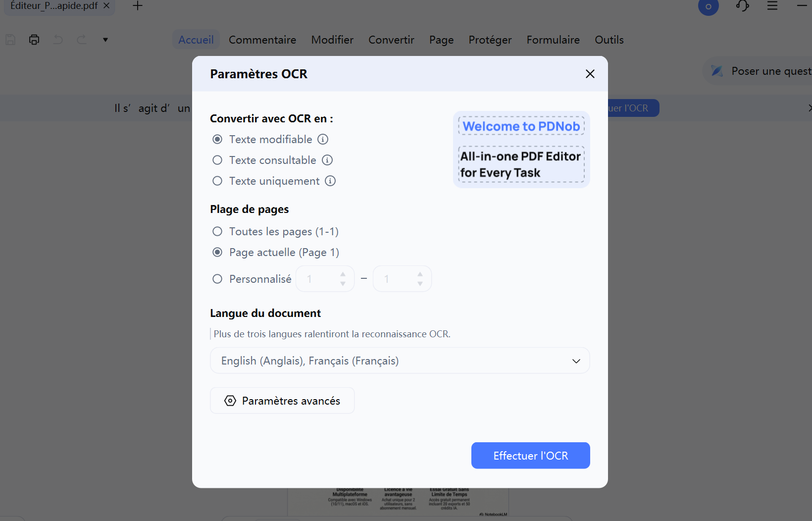 effectuer l'ocr sur la carte mentale notebooklm
