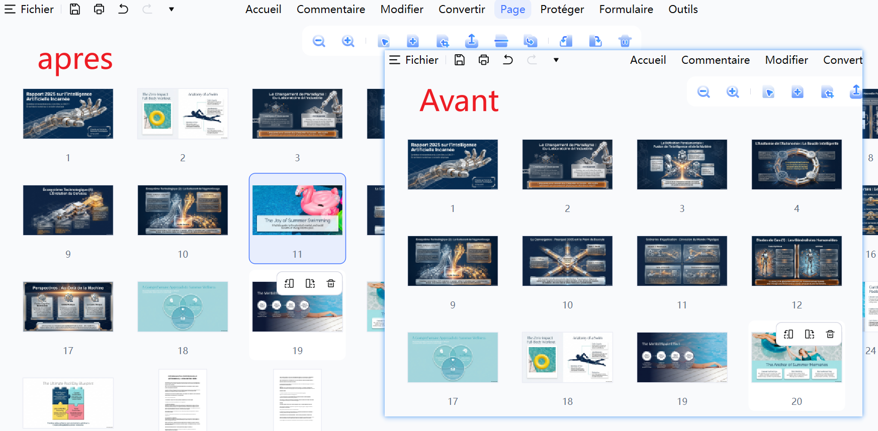 regrouper les pages PDF