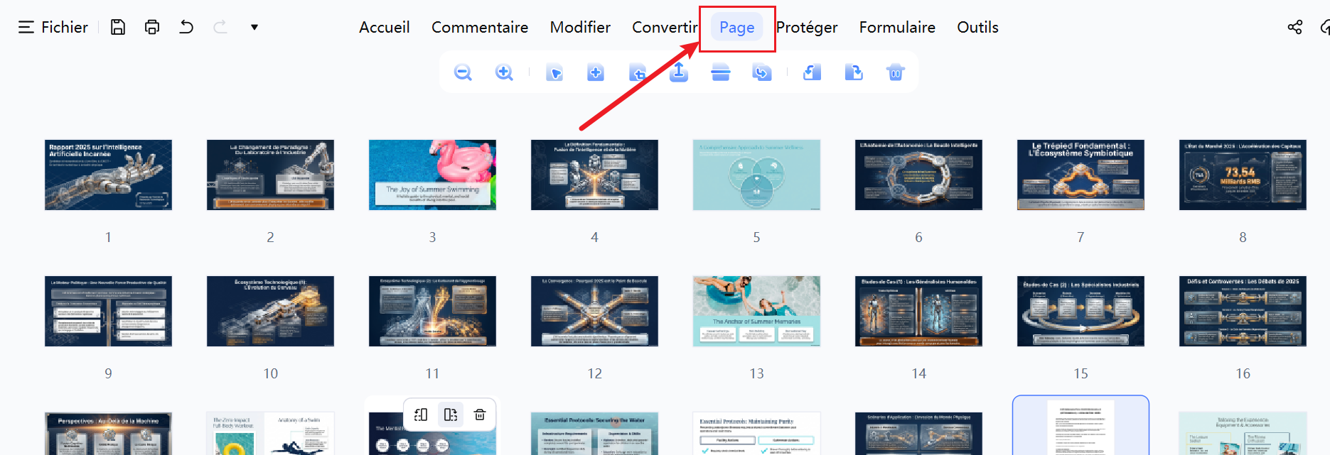 Regrouper les pages PDF dans PDNob PDF Editor
