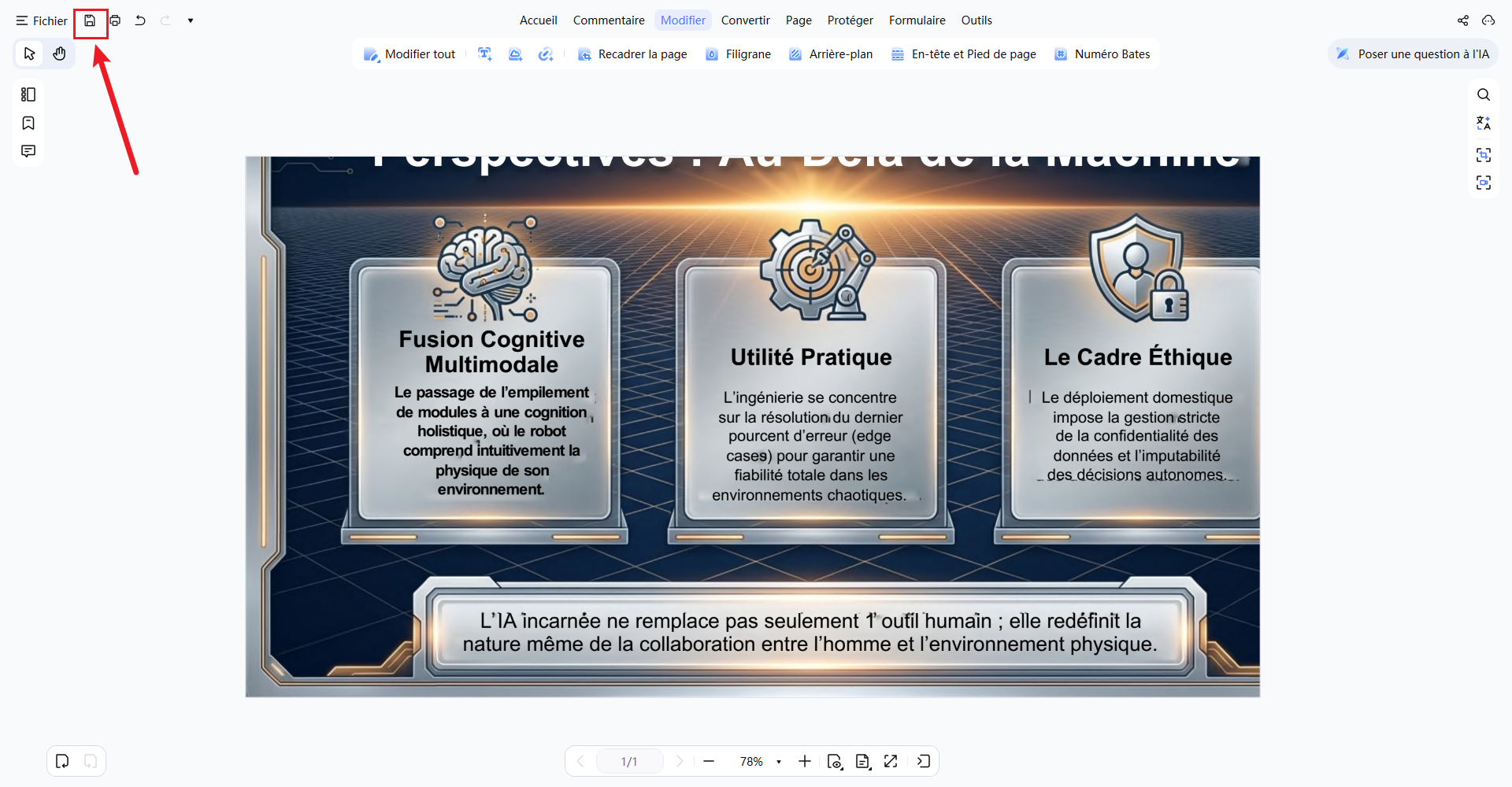 Enregistrer votre PDF rogné