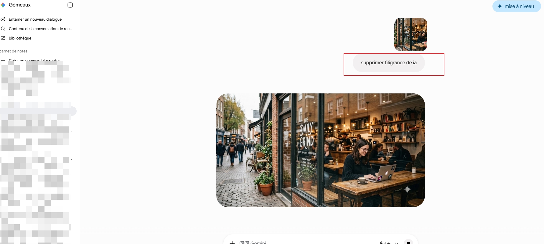 Enlever un filigrane image gratuitement avec un outil IA, illustration