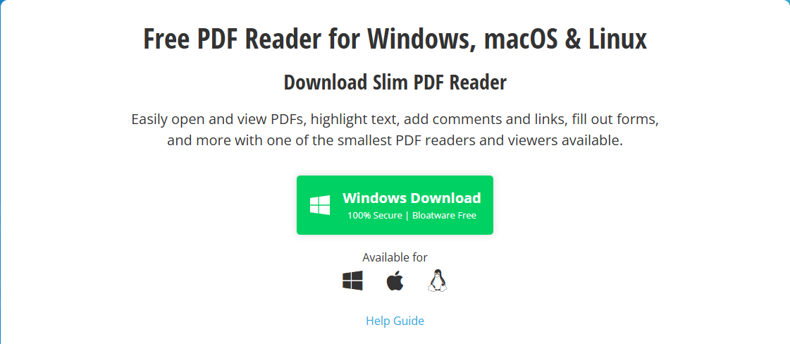 SlimPDF Reader