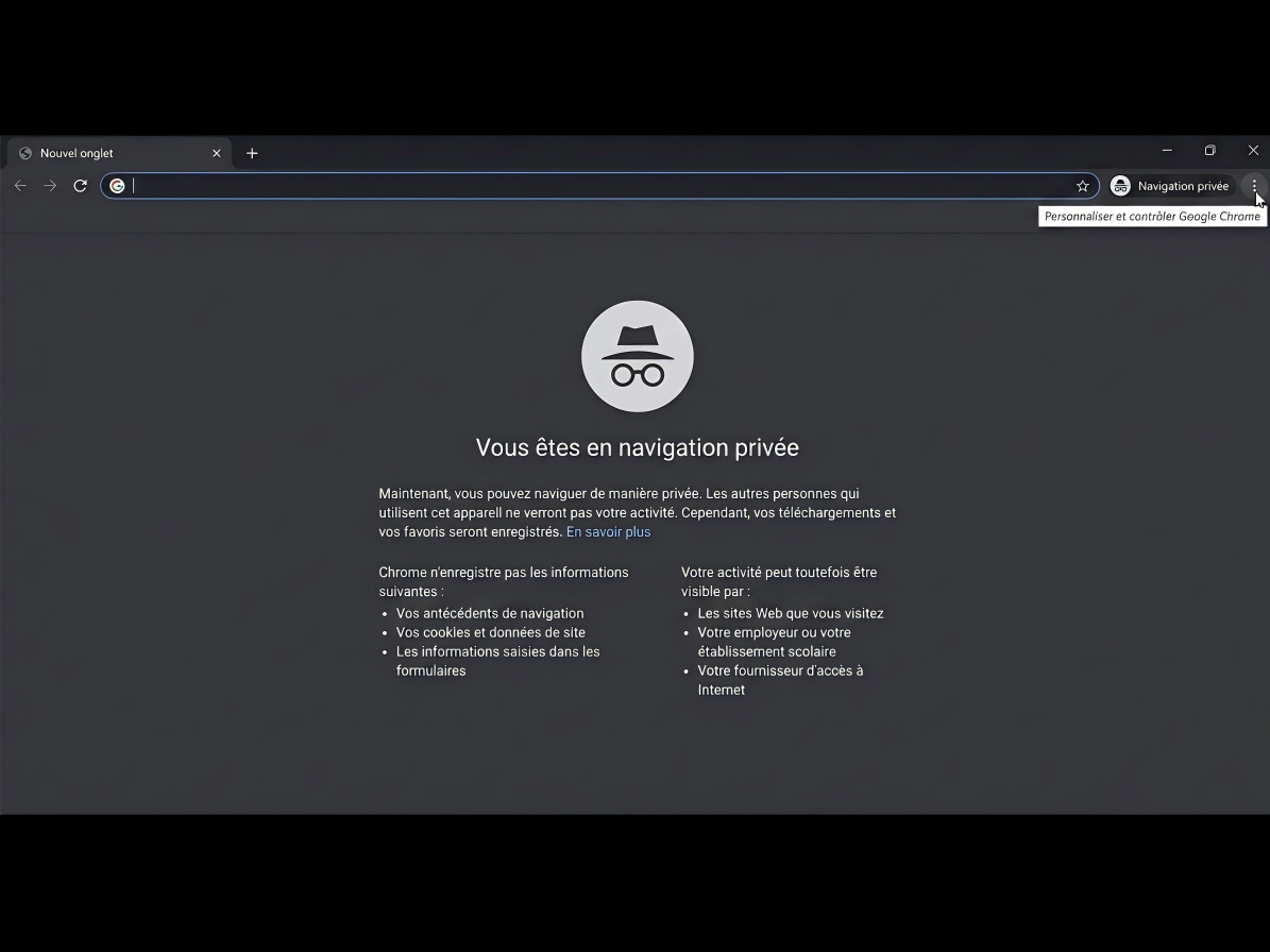 tester Google Traduction en mode navigation privée Chrome