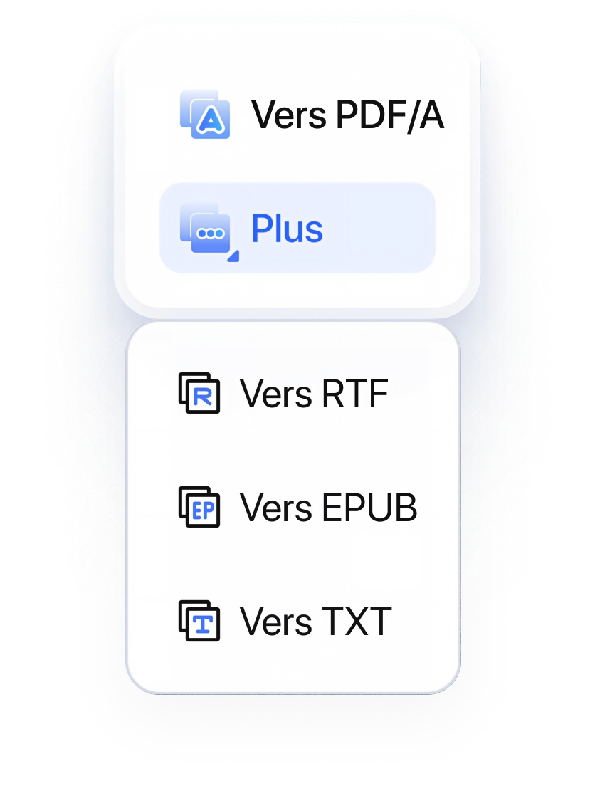 Convertir des PDF en d'autres formats