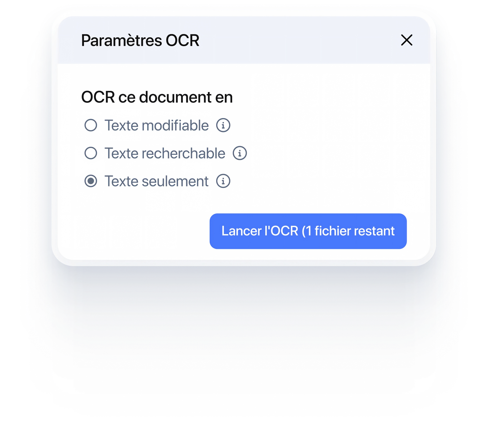 OCR text recognition feature demonstration