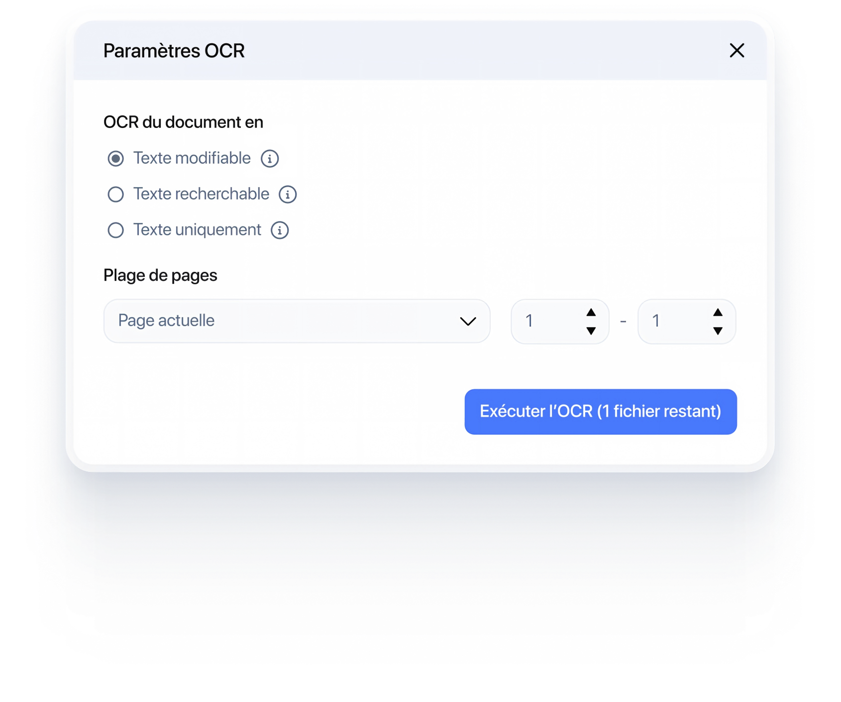 Démonstration de la fonction de reconnaissance de texte OCR