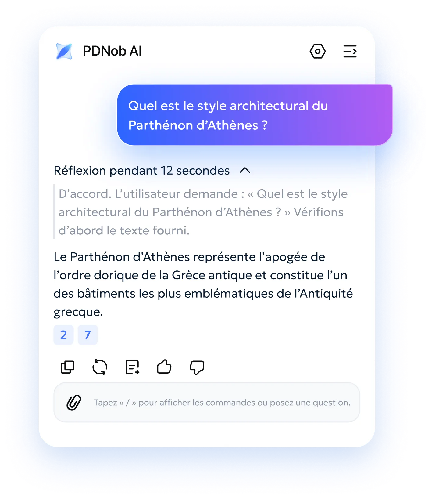 Example of asking a question to a PDF