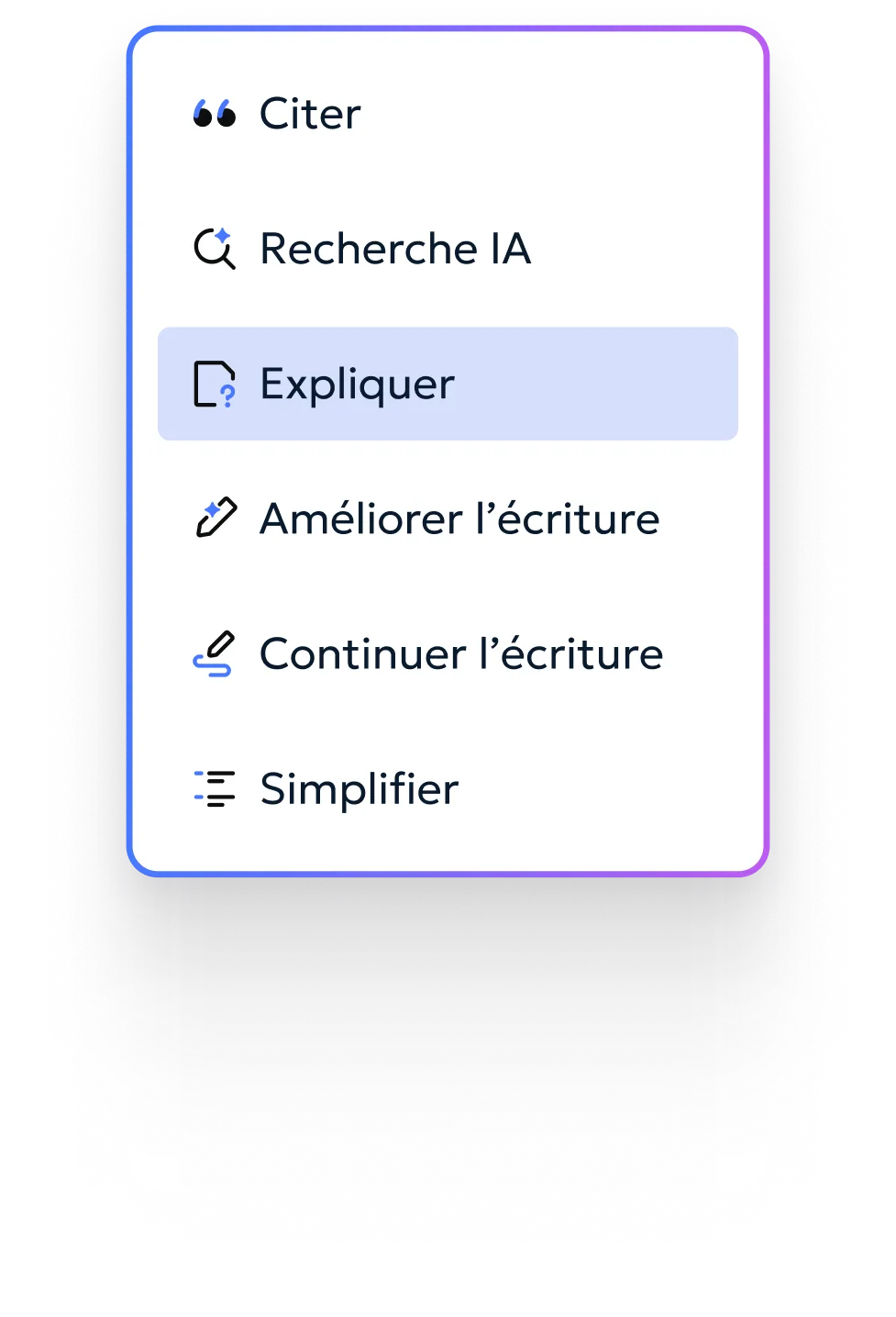 PDF explanation interface