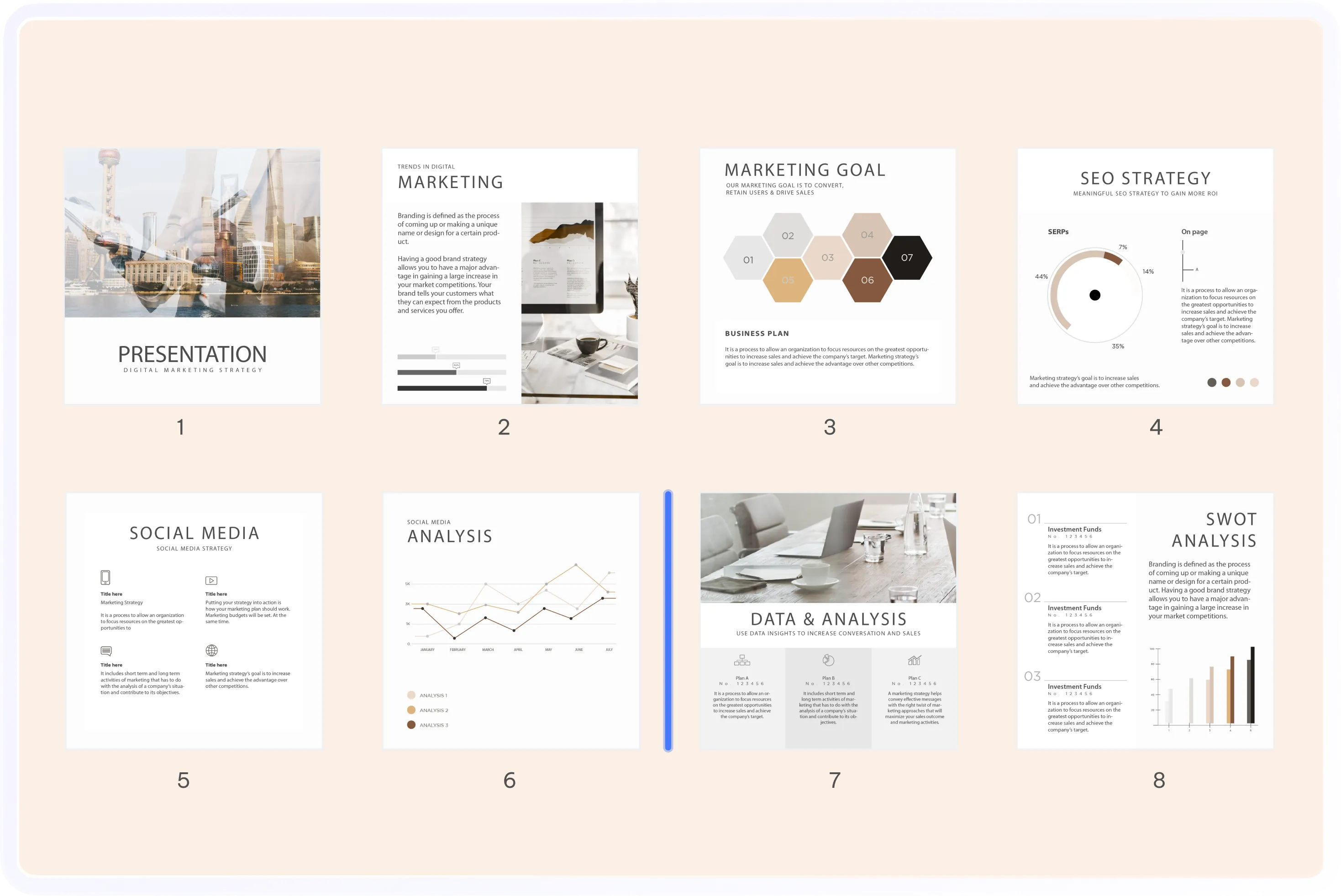 Organize and rearrange PDF pages interface