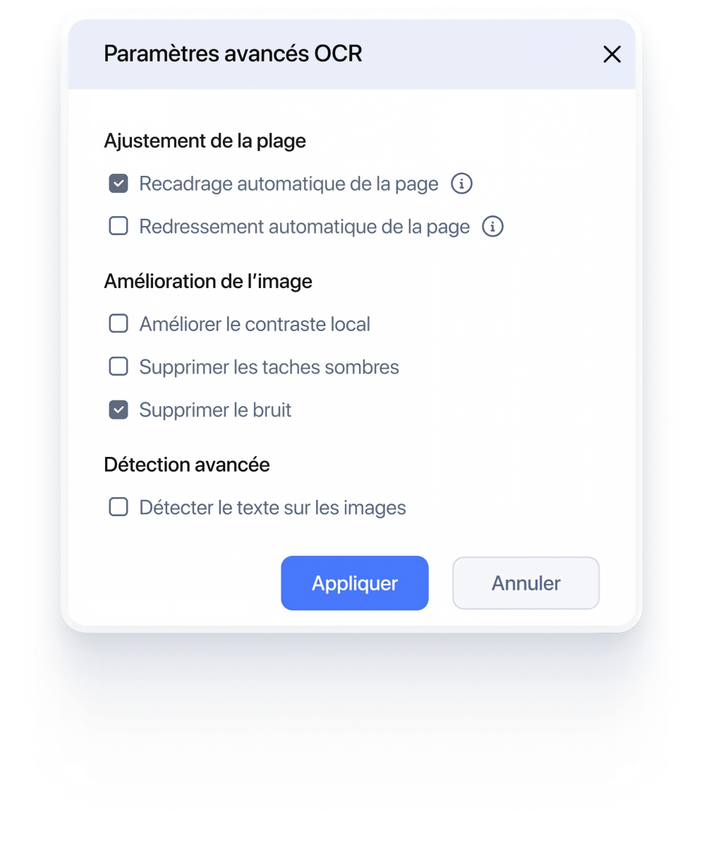 OCR de documents juridiques scannés