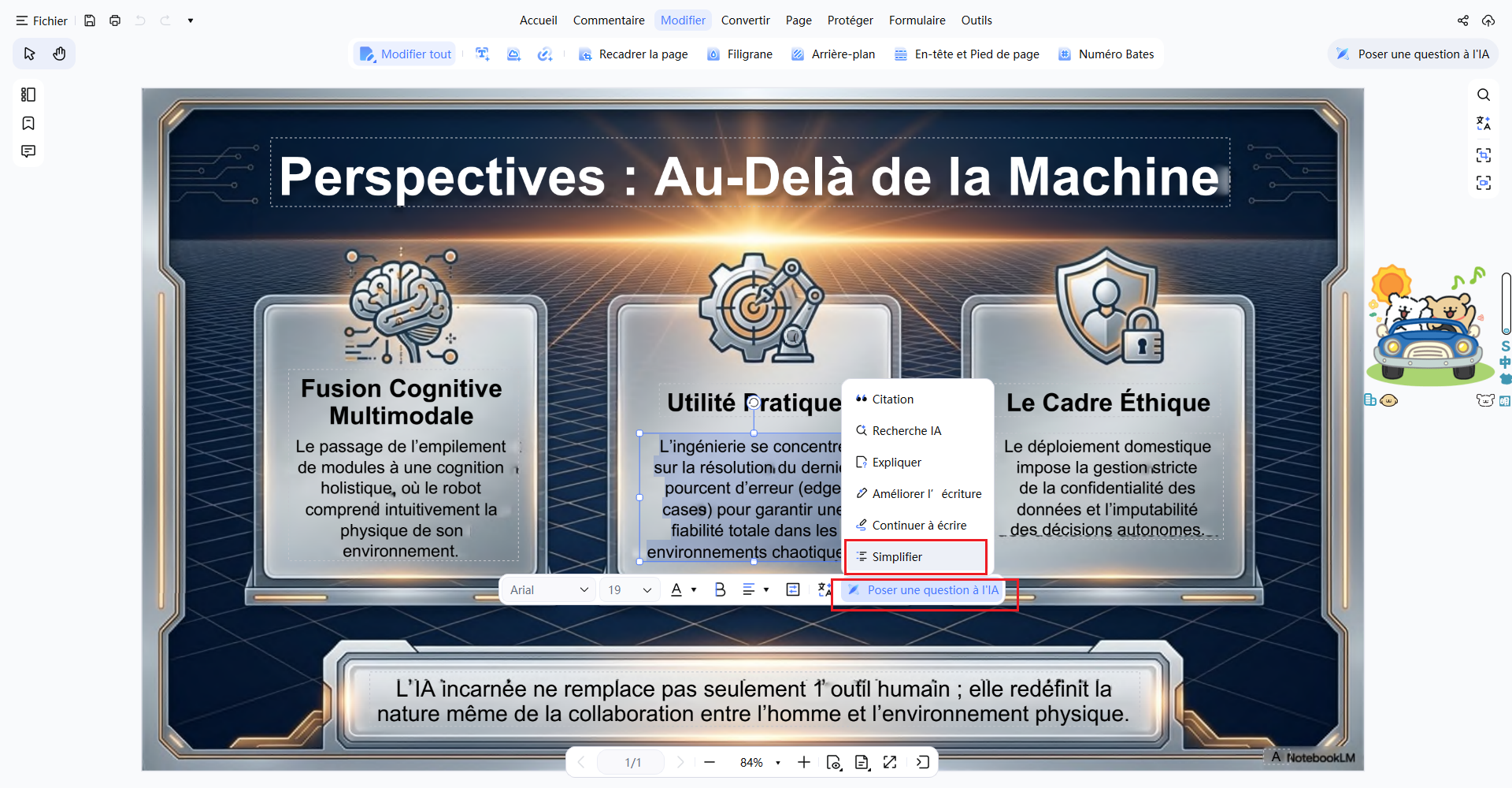 simplifier le texte