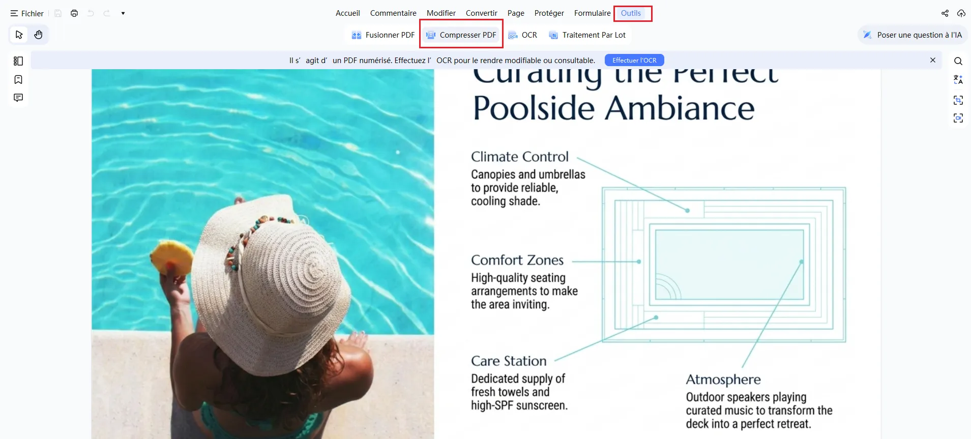 Ouvrir un PDF pour le compresser