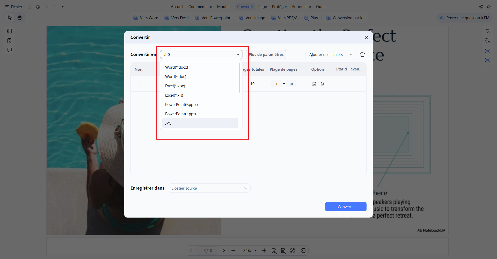 convertir un pdf en image