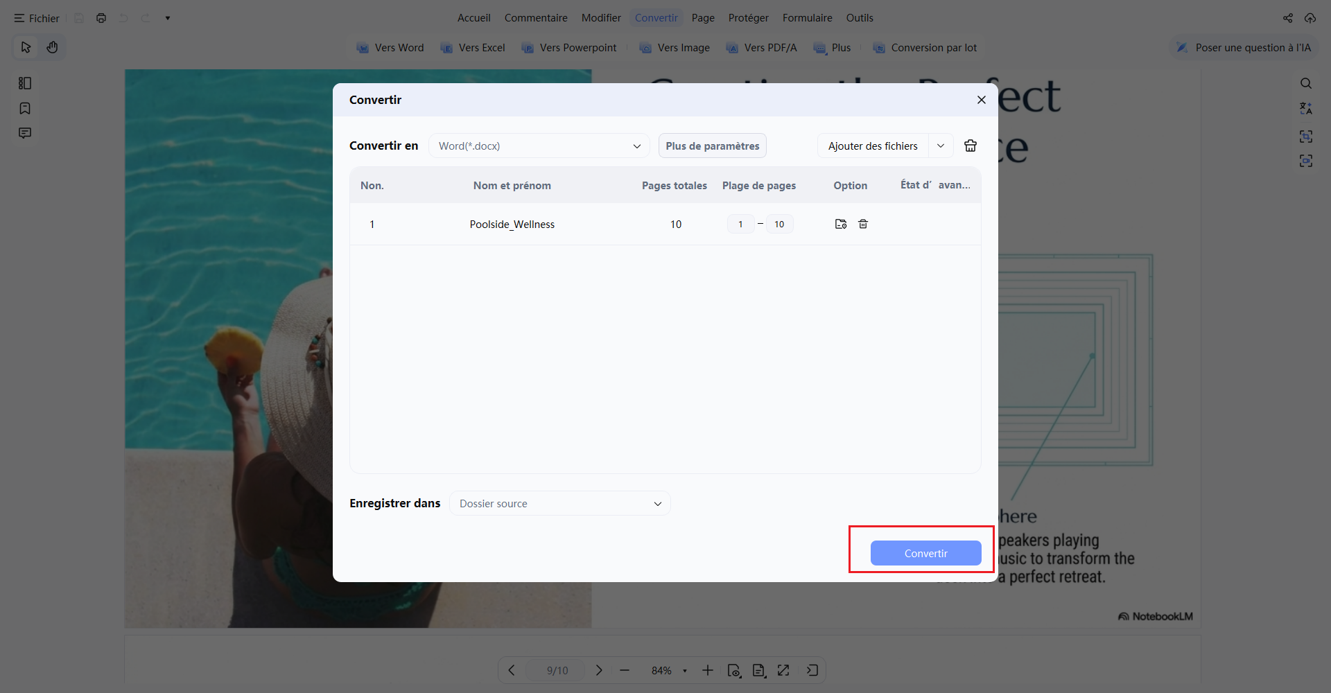 convertir un pdf en word