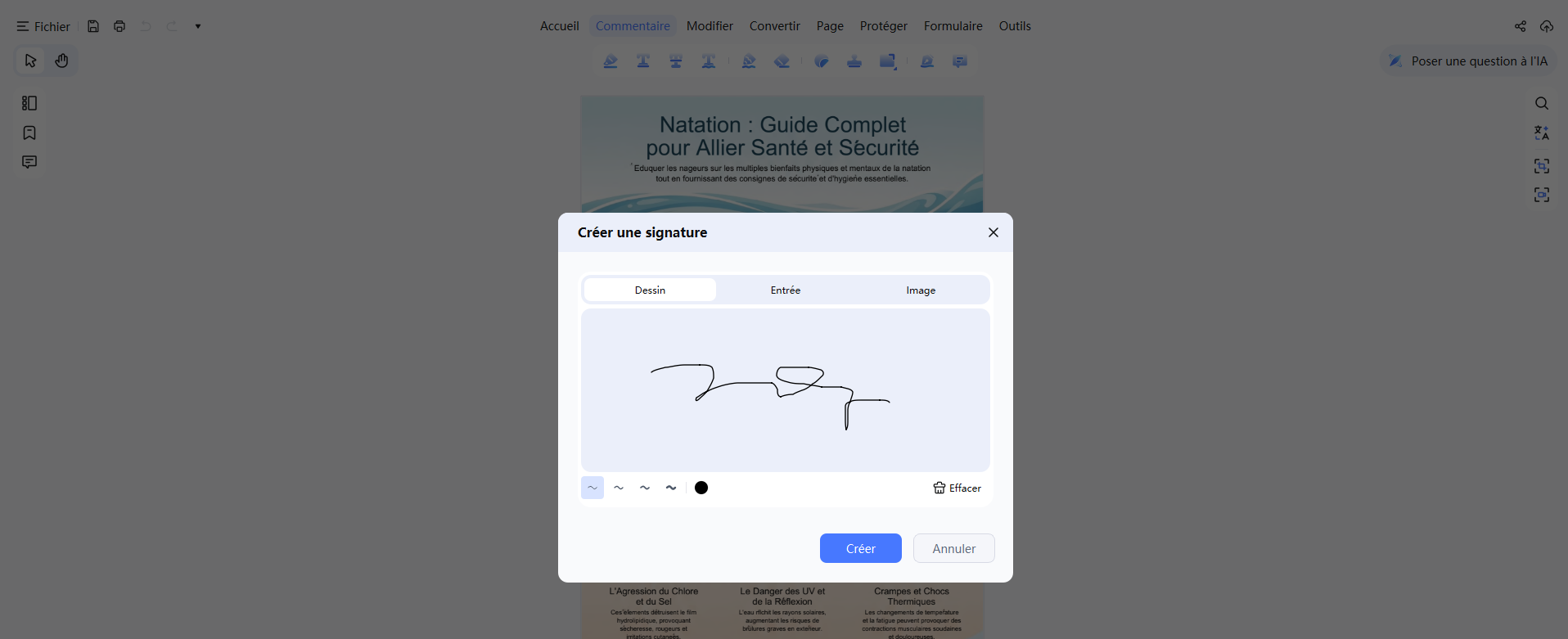 créer une signature en dessinant