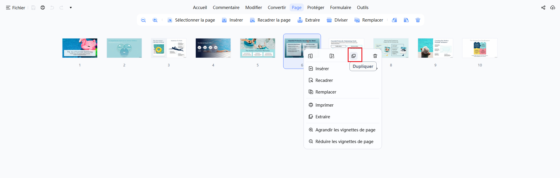 dupliquer des pages