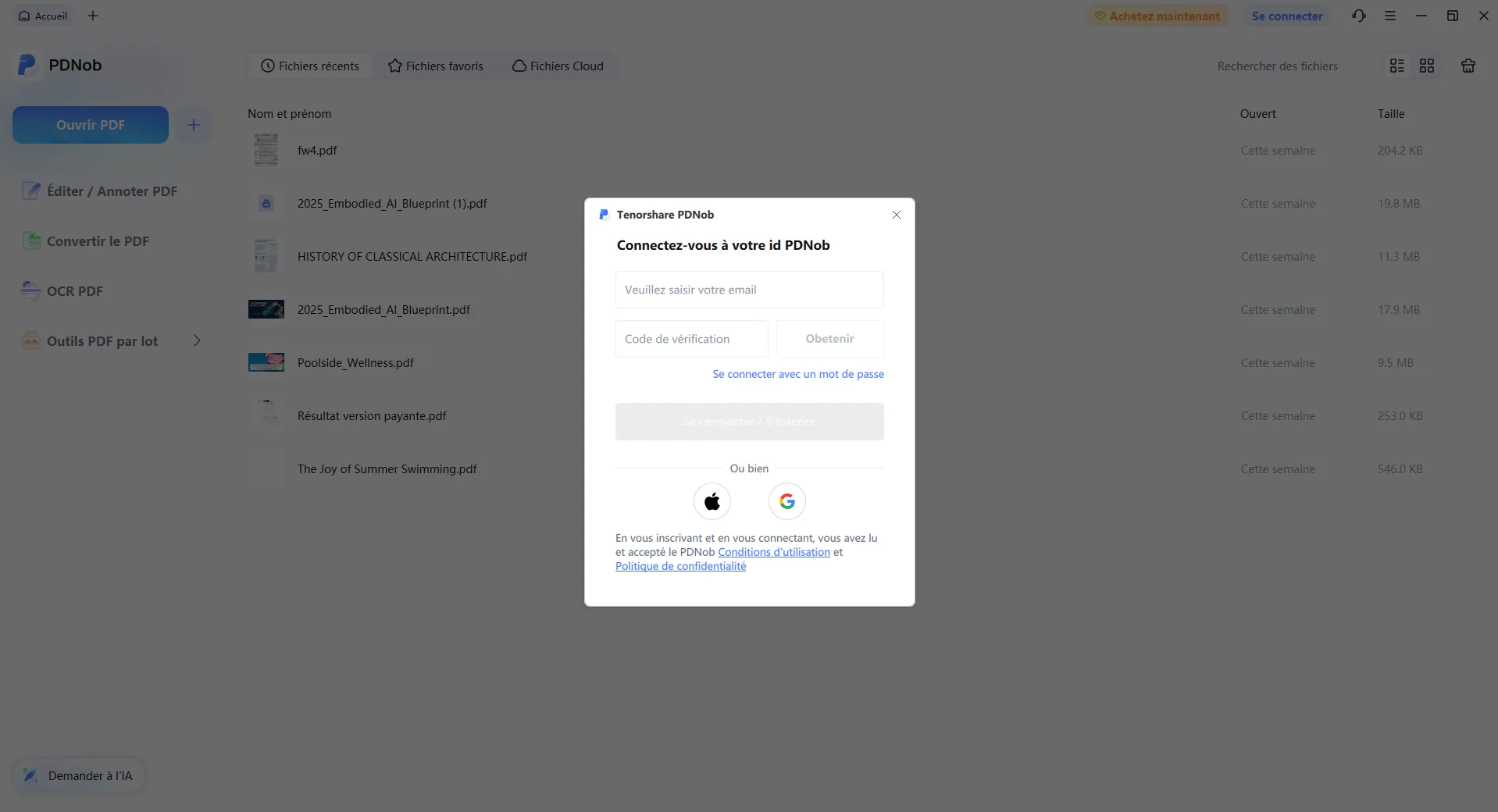 Se connecter à PDNob