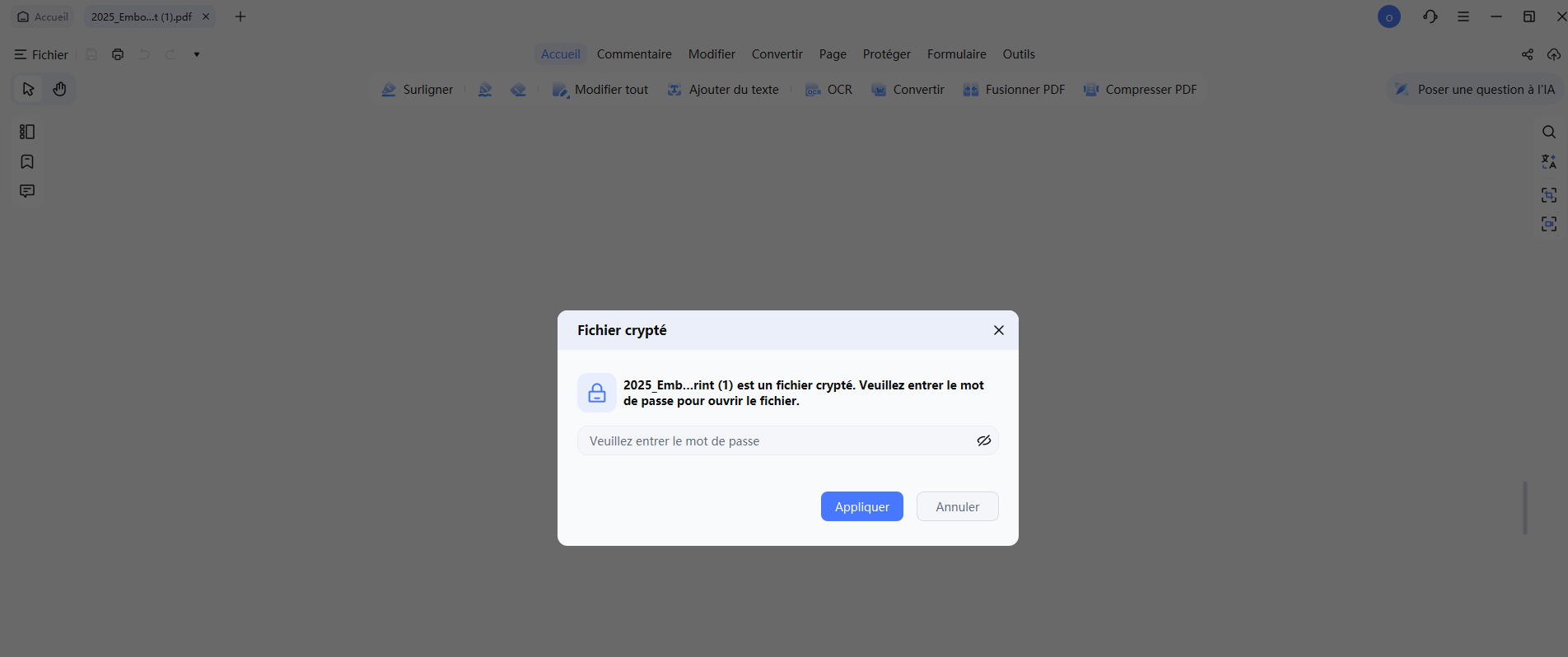 déverrouiller un pdf protégé