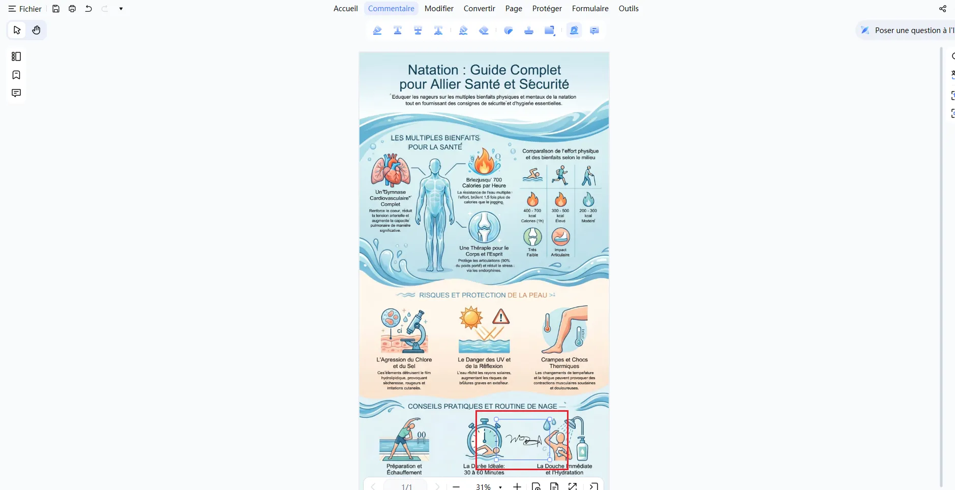 Placer la signature sur le PDF