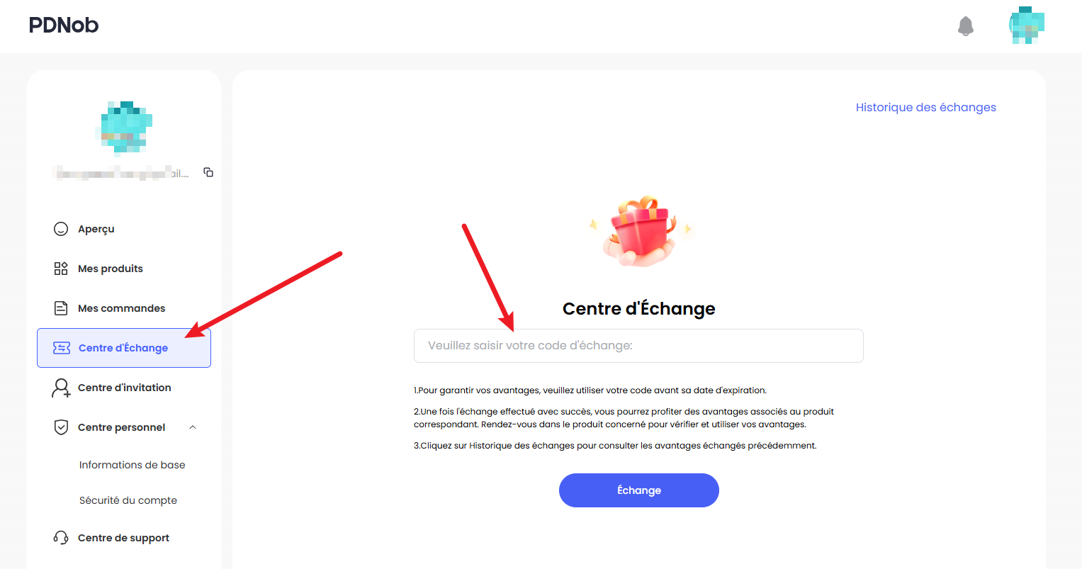 Activer un code en ligne