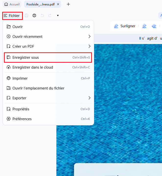 enregistrer un pdf