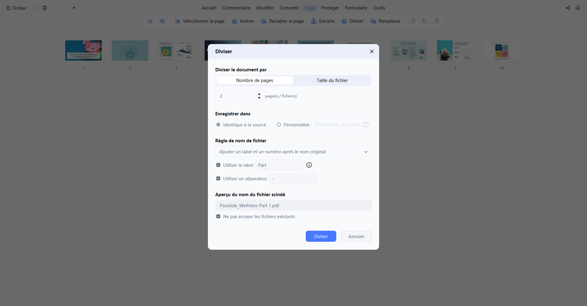 diviser un pdf
